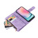Samsung Galaxy A24 4G / 5G / A25 5G Skin Feel Multi-Card Wallet Zipper Leather Phone Case - Purple