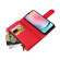 Samsung Galaxy A24 4G / 5G / A25 5G Skin Feel Multi-Card Wallet Zipper Leather Phone Case - Red