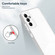 Samsung Galaxy A25 5G 3 in 1 Clear TPU Color PC Frame Phone Case - White