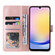 Samsung Galaxy A25 5G 3-Card Slots Multifunctional Leather Phone Case - Rose Gold