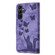 Samsung Galaxy A25 5G Butterfly Cat Embossing Flip Leather Phone Case - Purple