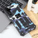 Samsung Galaxy A25 5G Camouflage Armor Kickstand TPU + PC Magnetic Phone Case - Light Blue