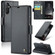 Samsung Galaxy A25 5G CaseMe 023 Butterfly Buckle Litchi Texture RFID Anti-theft Leather Phone Case - Black