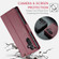 Samsung Galaxy A25 5G CaseMe 023 Butterfly Buckle Litchi Texture RFID Anti-theft Leather Phone Case - Wine Red