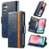 Samsung Galaxy A25 5G CaseNeo Splicing Dual Magnetic Buckle Leather Phone Case - Blue