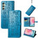 Samsung Galaxy A25 5G Cat and Dog Embossed Leather Phone Case - Blue