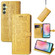 Samsung Galaxy A25 5G Cat and Dog Embossed Leather Phone Case - Yellow