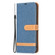 Samsung Galaxy A25 5G Color Block Denim Texture Leather Phone Case - Dark Blue
