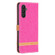 Samsung Galaxy A25 5G Color Block Denim Texture Leather Phone Case - Rose Red
