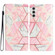 Samsung Galaxy A25 5G Colored Drawing Leather Phone Case - Pink Marble