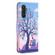 Samsung Galaxy A25 5G Colored Drawing Pattern Leather Phone Case - Owl