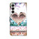 Samsung Galaxy A25 5G Crystal 3D Shockproof Protective Leather Phone Case - Pink Diamond Heart