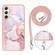 Samsung Galaxy A25 5G Electroplating Marble Dual-side IMD Phone Case with Lanyard - Rose Gold 005 Samsung Galaxy A25 5G Electroplating Marble Dual-side IMD Phone Case with Lanyard - Rose Gold 005