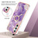 Samsung Galaxy A25 5G Electroplating Marble IMD TPU Phone Case with Ring Holder - Purple 002