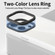 Samsung Galaxy A25 5G Frame Two Color Lens Ring TPU Phone Case - Transparent