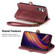 Samsung Galaxy A25 5G Geometric Zipper Wallet Side Buckle Leather Phone Case - Red
