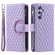 Samsung Galaxy A25 5G Glitter Lattice Zipper Wallet Leather Phone Case - Purple
