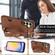 Samsung Galaxy A25 5G Global Calf Texture Wrist Card Slot Ring Phone Case - Brown