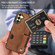 Samsung Galaxy A25 5G Global Calf Texture Wrist Card Slot Ring Phone Case - Brown