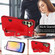 Samsung Galaxy A25 5G Global Calf Texture Wrist Card Slot Ring Phone Case - Red