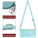 Samsung Galaxy A25 5G Global Cat Rat Embossed Pattern RFID Leather Phone Case with Lanyard - Mint Green