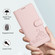 Samsung Galaxy A25 5G Global Cat Rat Embossed Pattern RFID Leather Phone Case with Lanyard - Pink
