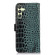Samsung Galaxy A25 5G Global Crocodile Top Layer Cowhide Leather Phone Case - Green