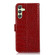 Samsung Galaxy A25 5G Global Crocodile Top Layer Cowhide Leather Phone Case - Red