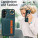 Samsung Galaxy A25 5G Global Crossbodys Wallet Bag Ring Holder Leather Phone Case - Green