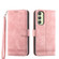 Samsung Galaxy A25 5G Global Dierfeng Dream Line TPU + PU Leather Phone Case - Pink