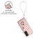 Samsung Galaxy A25 5G Global Organ Card Bag Ring Holder PU Phone Case with Lanyard - Pink