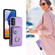 Samsung Galaxy A25 5G Global Organ Card Bag Ring Holder PU Phone Case with Lanyard - Purple