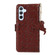 Samsung Galaxy A25 5G Global Ostrich Pattern Genuine Leather RFID Phone Case - Coffee