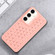 Samsung Galaxy A25 5G Honeycomb Radiating Holder TPU Phone Case with Lanyard - Pink