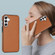 Samsung Galaxy A25 5G Leather Texture Full Coverage Phone Case - Brown