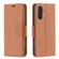 Samsung Galaxy A25 5G Litchi Texture Pure Color Flip Leather Phone Case - Brown