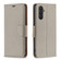 Samsung Galaxy A25 5G Litchi Texture Pure Color Flip Leather Phone Case - Grey