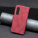 Samsung Galaxy A25 5G Magnetic Buckle Rhombus Texture Leather Phone Case - Red