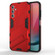 Samsung Galaxy A25 5G Punk Armor 2 in 1 PC + TPU Shockproof Phone Case with Invisible Holder - Red