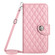 Samsung Galaxy A25 5G Rhombic Texture Flip Leather Phone Case with Long Lanyard - Pink