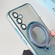 Samsung Galaxy A25 5G Rotation MagSafe Holder Gradient Glitter TPU Phone Case - Sierra Blue