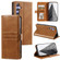 Samsung Galaxy A25 5G Simple 6-Card Wallet Leather Phone Case - Brown