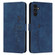 Samsung Galaxy A25 5G Skin Feel Heart Embossed Leather Phone Case with Long Lanyard - Blue