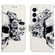 Samsung Galaxy A35 5G 3D Painting Horizontal Flip Leather Phone Case - Skull