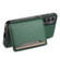 Samsung Galaxy A35 5G Calf Texture Card Bag Design Full Coverage Phone Case - Green