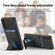 Samsung Galaxy A35 5G Carbon Fiber Card Bag Fold Stand Phone Case - Black