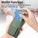 Samsung Galaxy A35 5G Carbon Fiber Card Bag Fold Stand Phone Case - Green