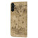 Samsung Galaxy A35 5G Cartoon Sakura Cat Embossed Leather Phone Case - Brown