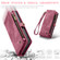 Samsung Galaxy A35 5G CaseMe 008 Multifunctional Zipper Wallet Leather Phone Case with Lanyard - Red