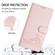 Samsung Galaxy A35 5G Cat Rat Embossed Pattern RFID Leather Phone Case with Lanyard - Pink